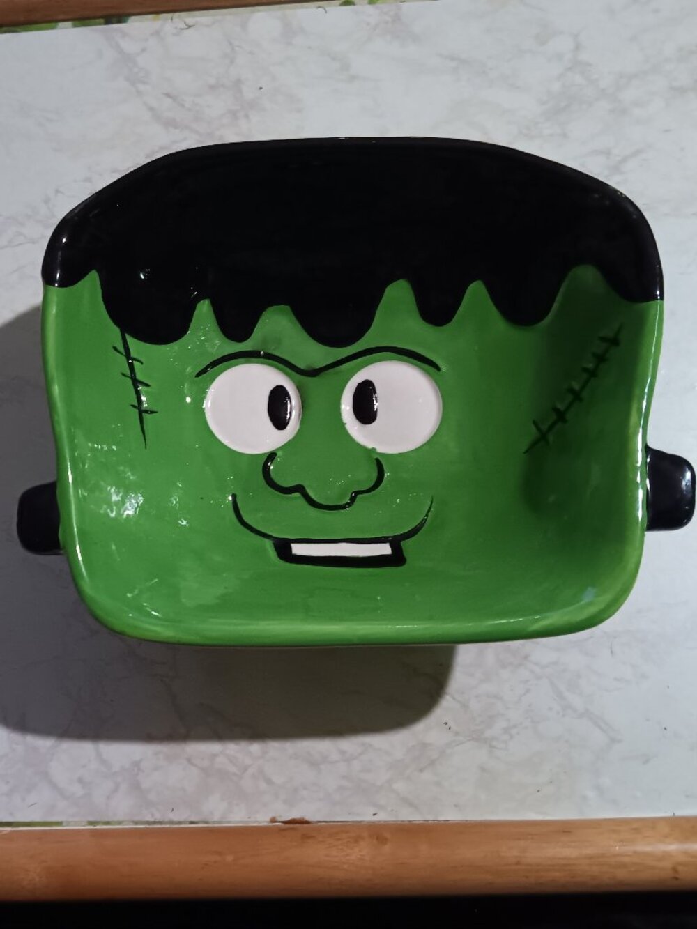 🎃 Halloween Frankenstein Ceramic Glass Bowl Candy Dish